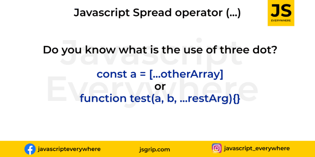 Three dots or spread operator